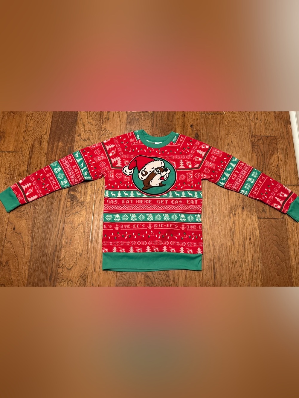 Buc-ee’s ugly Christmas sweater sweatshirt NWOT size medium